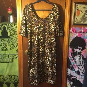 Leopard Print Stretch Bodycon Dress